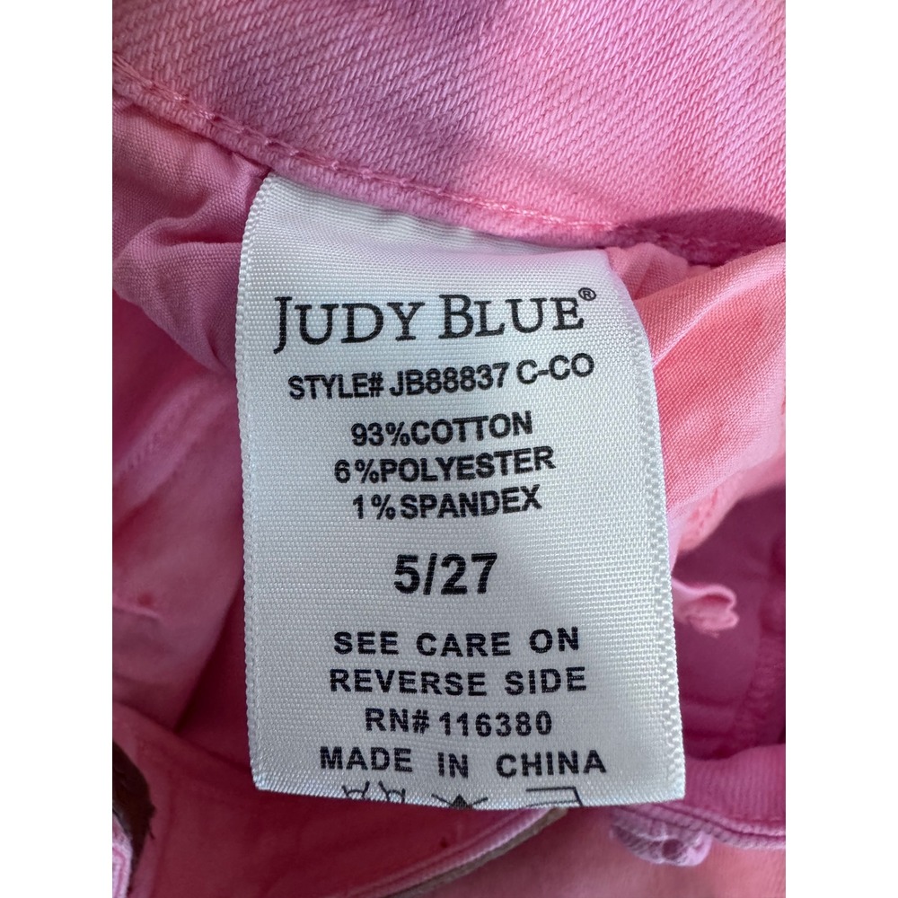 Judy Blue Pretty In Pink High Rise Cargo Straight Leg Jeans Pink Size‎ 5/27 - Picture 7 of 7